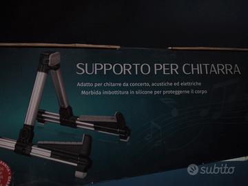 Supporto per chitarra e sgabello per piede