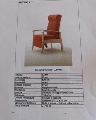 Poltrone  relax  schienale e gambale  reclinabile