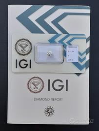 Diamante naturale IGI 0.51 Ct - E - VVS2 - 3EX
