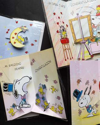 Lotto 4 biglietti Snoopy Vintage pop up Peanuts