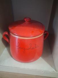 Pentola e 6 ciotole in terracotta nuovi