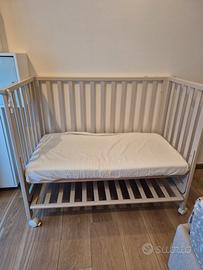 Lettino Co-Sleeping in Legno con Materasso
