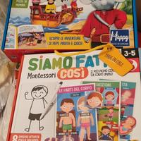 Gioco Puzzle, memory e corpo umano Montessori
