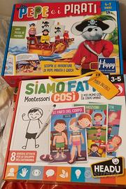 Gioco Puzzle, memory e corpo umano Montessori