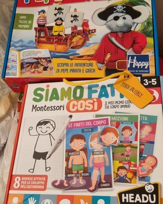 Gioco Puzzle, memory e corpo umano Montessori