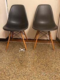 Coppia sedie Eames Plastic Side Chair DSW Vitra