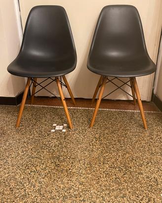 Coppia sedie Eames Plastic Side Chair DSW Vitra