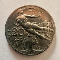 Moneta c 20 Italia 1909