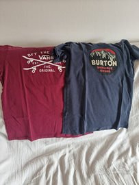 Magliette Burton e Vans