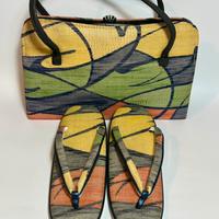 Borsa e sandali zori per kimono vero vintage Jap