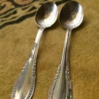 cucchiai d'argento 800 due antichi punzoni