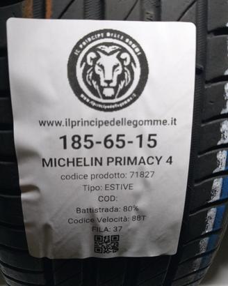 2 GOMME 185 65 15 MICHELIN A71827