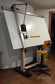 Tecnigrafo + sgabello + lampada