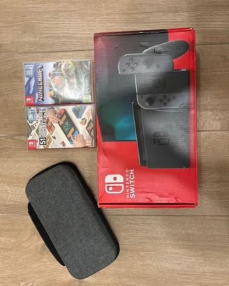Nintendo Switch V2 2019 + 2 giochi + custodia