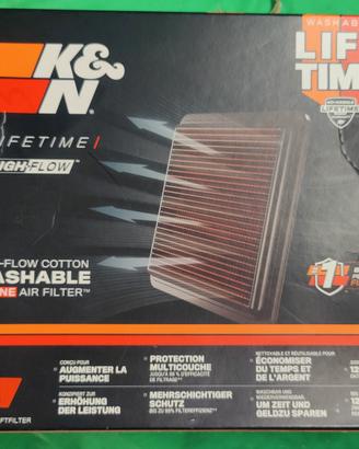 K&N 33-2443 Filtro Aria Sostitutivo Auto, Lavabile