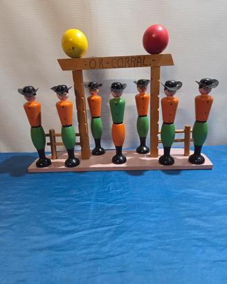 Birilli in Legno Vintage Tema Western 