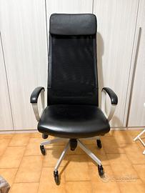 Sedia da ufficio/gaming Ikea Markus in pelle