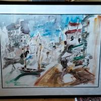 Quadro acquerello Chioggia Venezia Boscolo