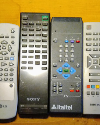 Telecomandi TV e decoder e videoregistratore