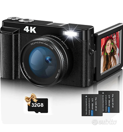 NUOVA Fotocamera Digitale,Jumobuis 4K 48MP Fotocam