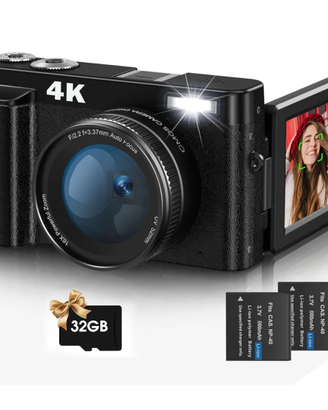 NUOVA Fotocamera Digitale,Jumobuis 4K 48MP Fotocam