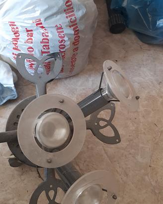 
ventilatore a soffitto con 4 pale legno vintage 