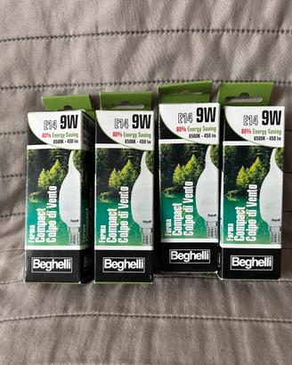 Lotto 4 lampadine Beghelli E14 9W