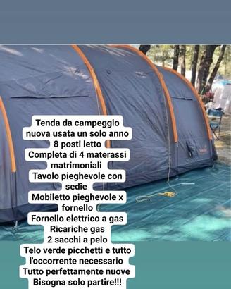 attrezzatura da campeggio 