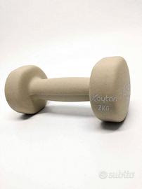 Coppia manubri 2kg beige 2x2kg antiscivolo nuovi