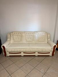 Divano 3 posti in pelle