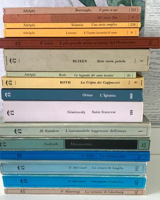16 libri edizioni Adelphi