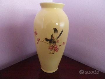 Vaso cinese vintage in porcellana gialla - Decoraz