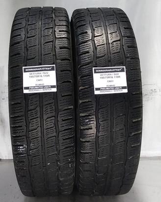 2 PNEUMATICI USATI 195/75R16 110R CW51 KUMHO GOMME