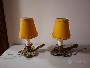 Coppia Abat Jour Antiche in Bronzo  