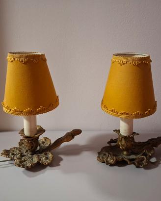 Coppia Abat Jour Antiche in Bronzo  