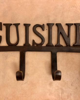 Appendino per asciugamani cucina ferro anticato