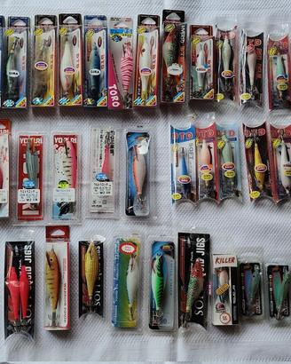 esche artificiali per calamari, seppie, polipi ...