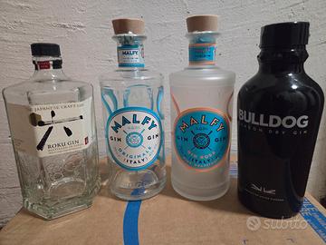 bottiglie di gin vuote