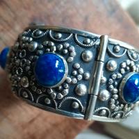 Bracciale schiava vintage con lapislazzuli