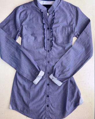 Camicia vintage Sisley viola 100% cotone