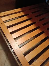 rete matrimoniale in legno massello 