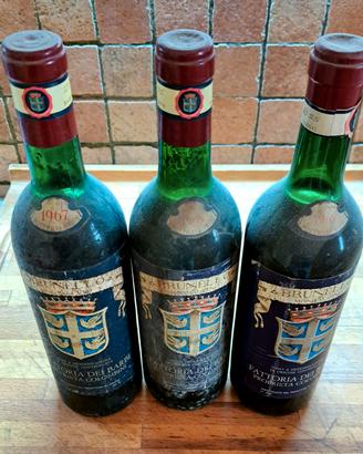 3 bottiglie di Brunello di Montalcino
