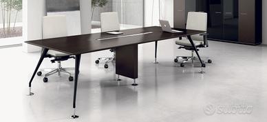 TAVOLO RIUNIONI ENOSI EVO  cm.280x120 NERO/BIANCO