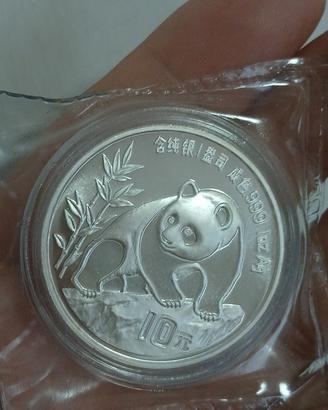 oncia d'argento panda anno 1990
