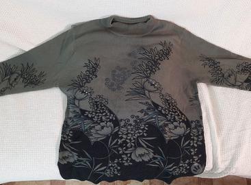Maglioncino donna disegno a fiori con strass. M