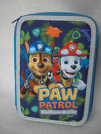 Astuccio per la scuola 2 zip completo Paw Patrol