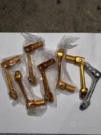 Pedaline cambio corte alluminio nero 11cm