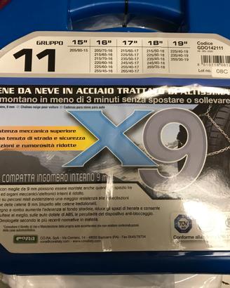 Catene da Neve CORA (GDO142111) per Auto, 9 mm
