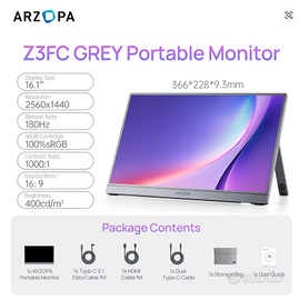 Monitor portable Arzopa Z3FC 16.1" NUOVO