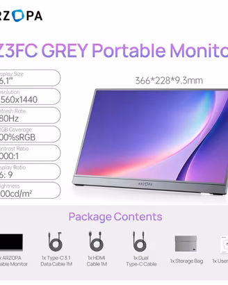 Monitor portable Arzopa Z3FC 16.1" NUOVO